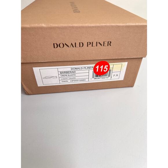 Donald Pliner Barbera Crepe Elastic Light Taupe Lug Sole Thong Flip Flops W 7.5 - Picture 10 of 12